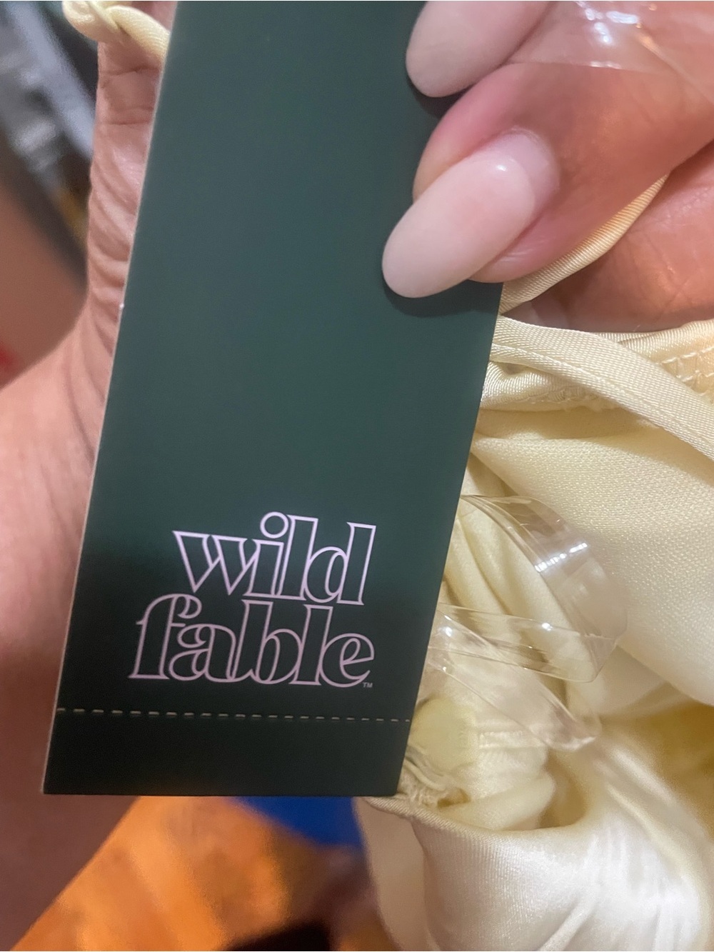wild fable Pale Yellow Satin Slip Dress - Picture 3 of 10